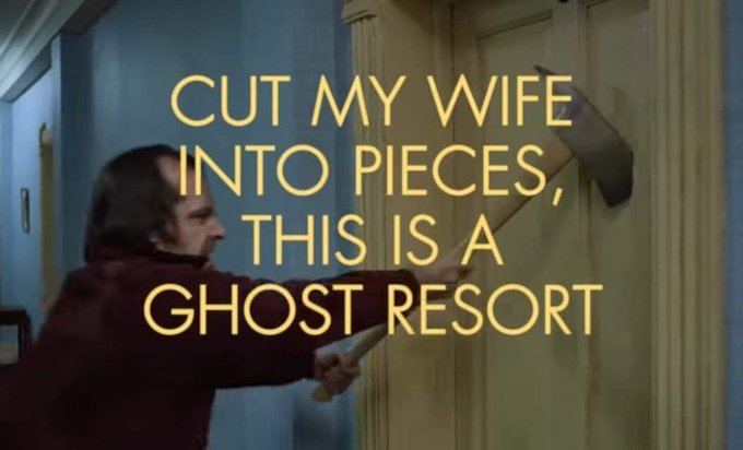 CUT MY WIFE INTO PIECES, THIS IS A GHOST RESORT