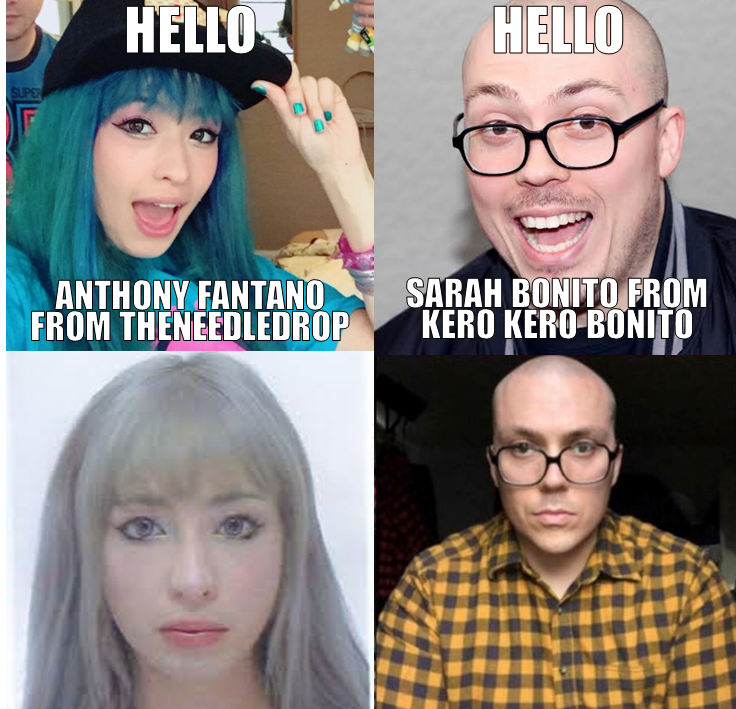 HELLO HELLO SUPER ANTHONY FANTANO FROM THENEEDLEDROP SARAH BONITO FROM KERO KERO BONITO