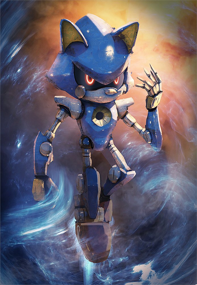 Metal Sonic!  Sonic, Sonic art, Sonic the hedgehog