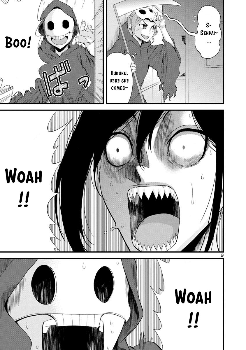 S- SENPAI- Boo! KuKuKu, HERE SHE COMES- WOAH WOAH !! !!
