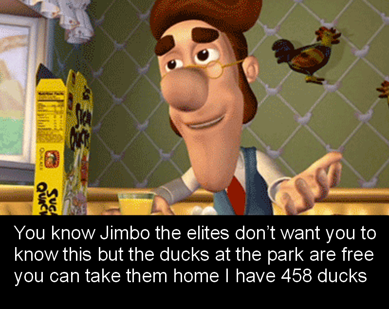 Hugh Neutron Edition The Ducks At The Park Are Free Know Your Meme