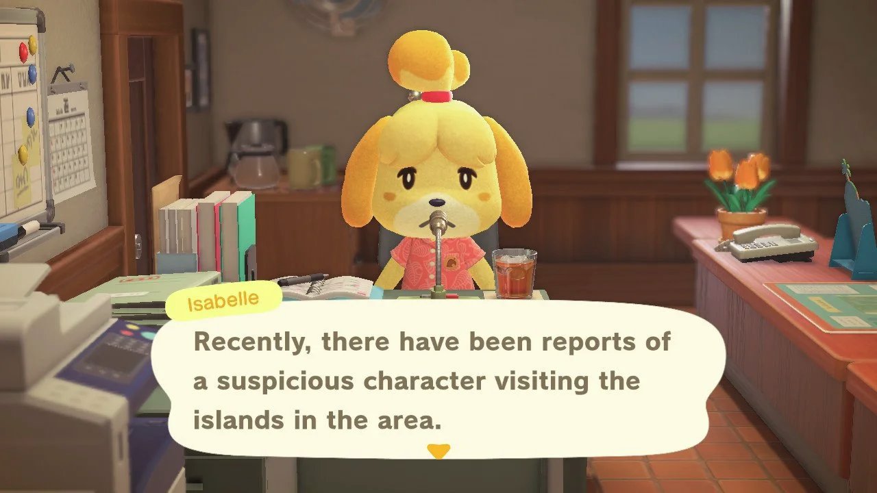 Isabelle Recently, there have been reports of a suspicious character visiting the islands in the area.