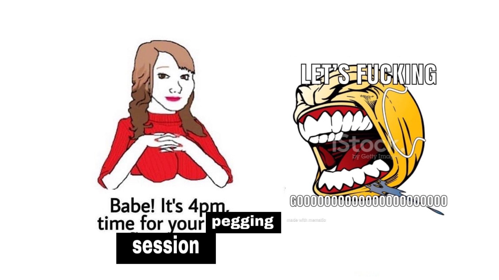 LEPSFUCKING iStock by Getty Ima GOO00000000000000000000 Babe! It's 4pm. time for your p------ session ade utih mataic