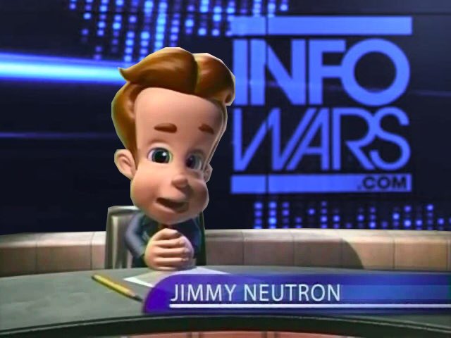 Jimmy Neutron Hosting Infowars Alex Jones Know Your Meme - jimmy neutron earrape roblox id