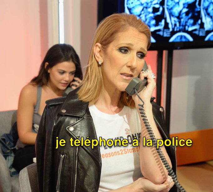 je telephone a la police | Concerned Celine Dion on the Phone | Know Your  Meme