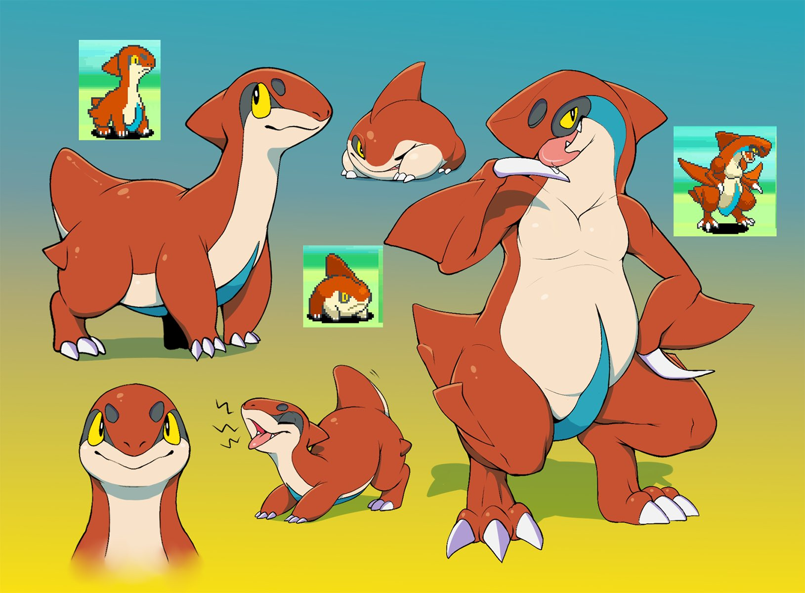 Beta Garchomp Line Fanart 2020 Nintendo Source Code Gigaleak Know Your Meme