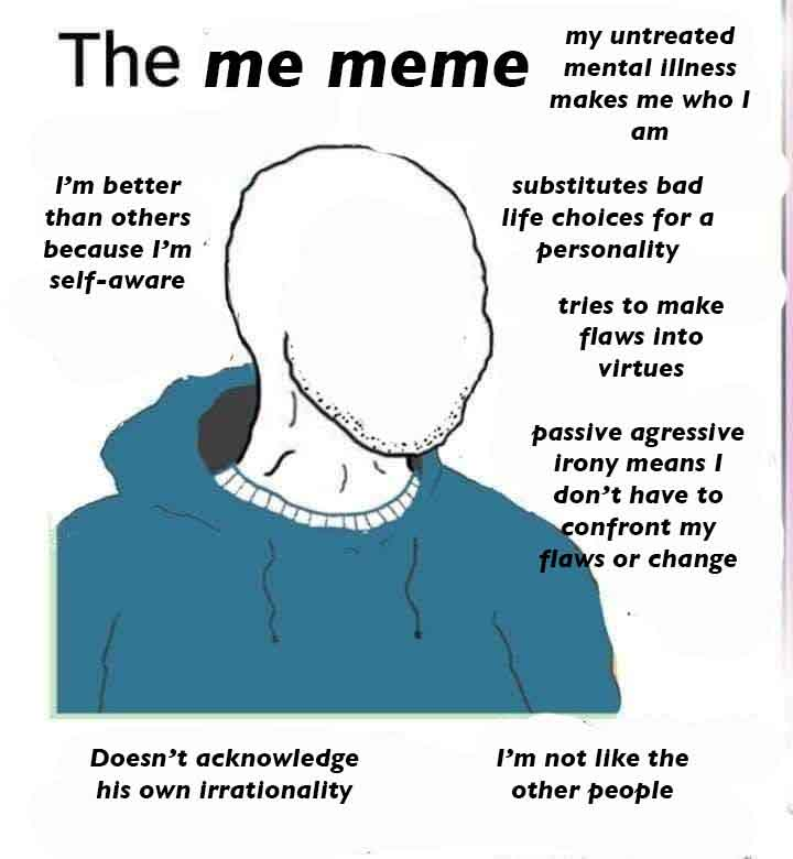 Browsing /qa, I found an thread asking which board has the lowest average poster IQ.
Answers were: s4s, bant, b, qa, j, v, pol, leftypol and edgy Reddit refugges.
I wrote : half of /pol, /leftypol and edgy Reddit refugges.
I can say that this meme shows what we has the entire world become.