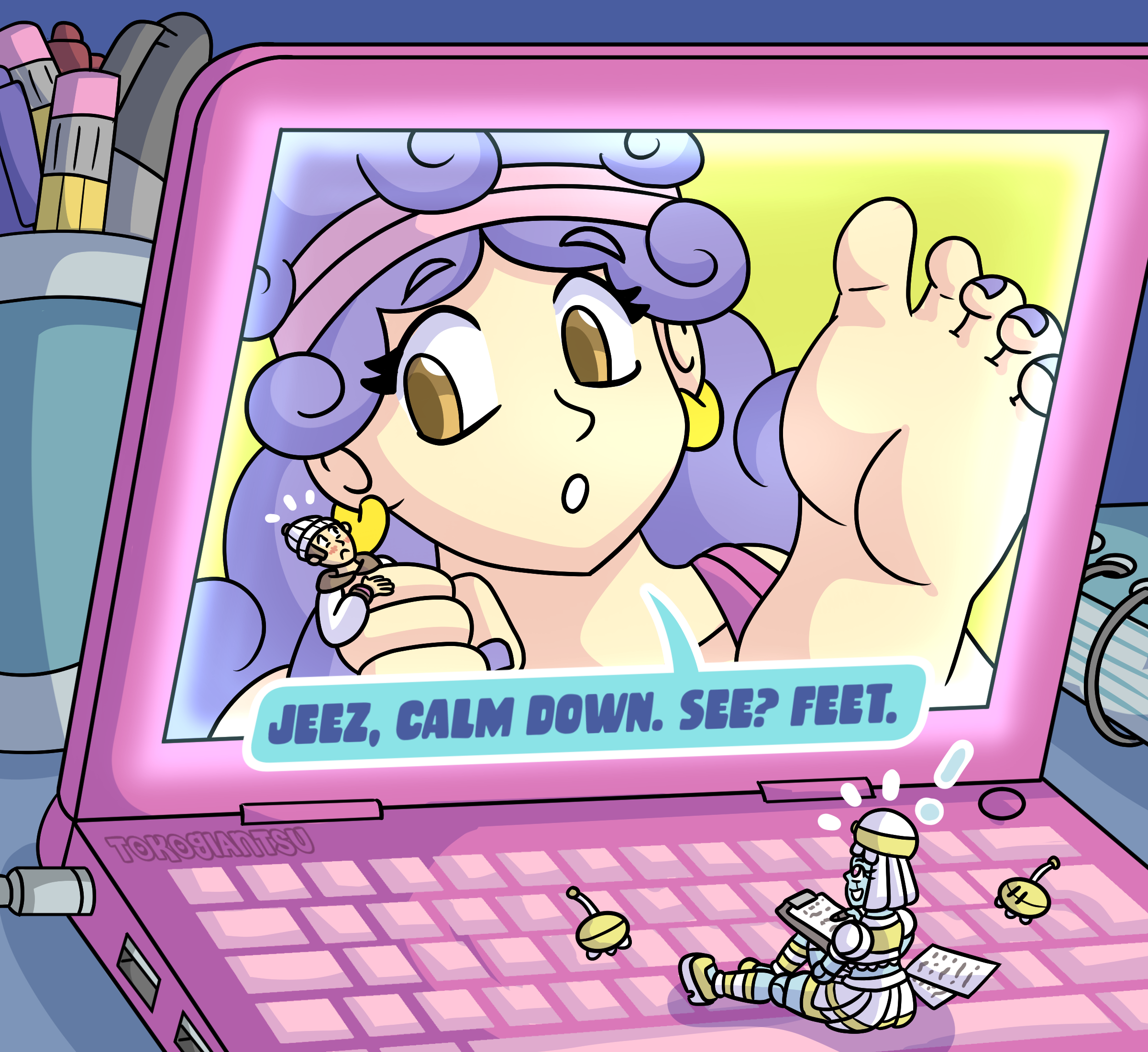 Jeez calm down see feet