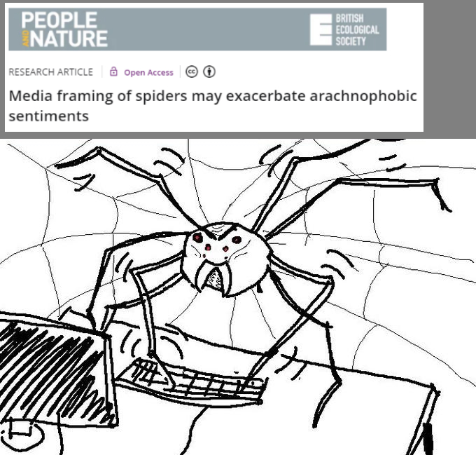 PEOPLE NATURE BRITISH ECOLOGICAL I SOCIETY RESEARCH ARTICLE a Open Access Media framing of spiders may exacerbate arachnophobic sentiments