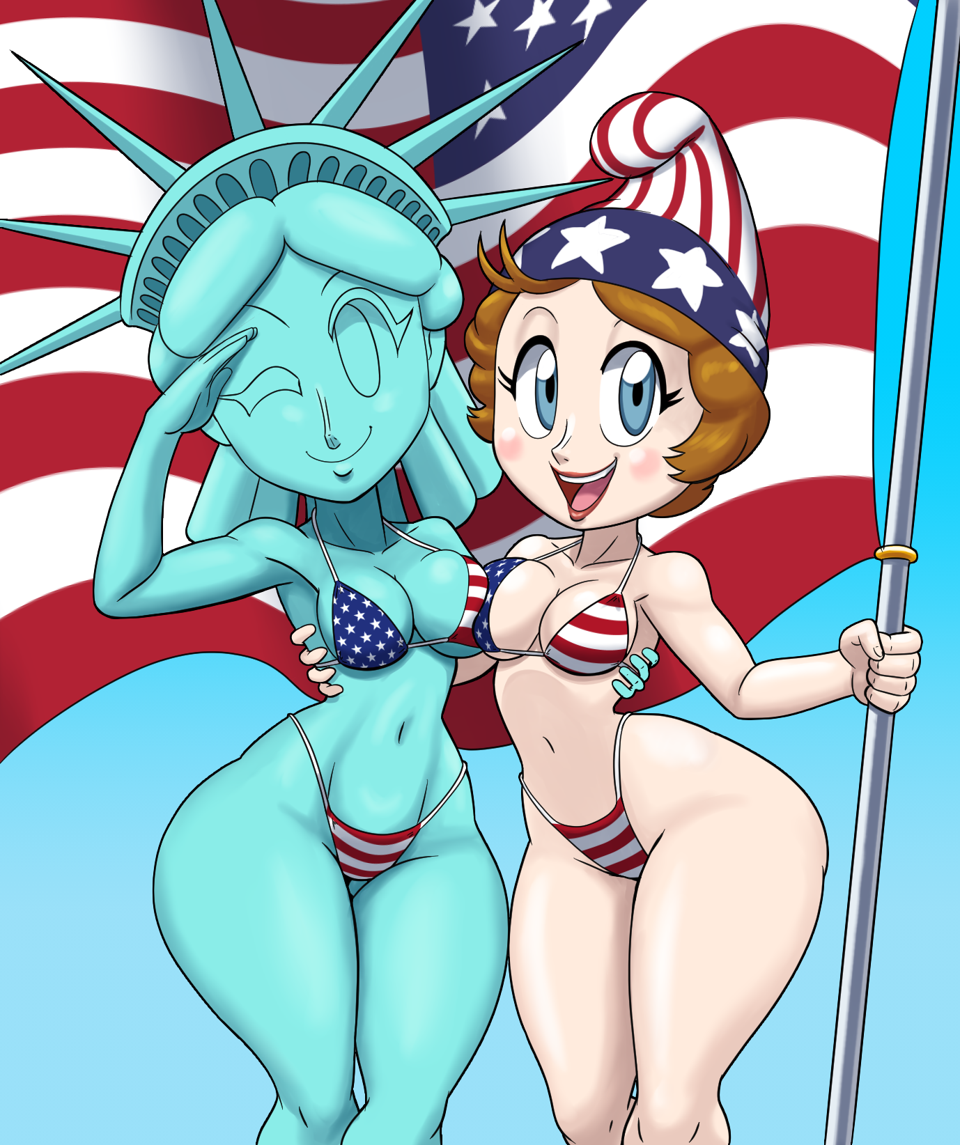 So I heard that US politics are a *hot* topic right now. (Art by tansau) |  United States of America | Know Your Meme