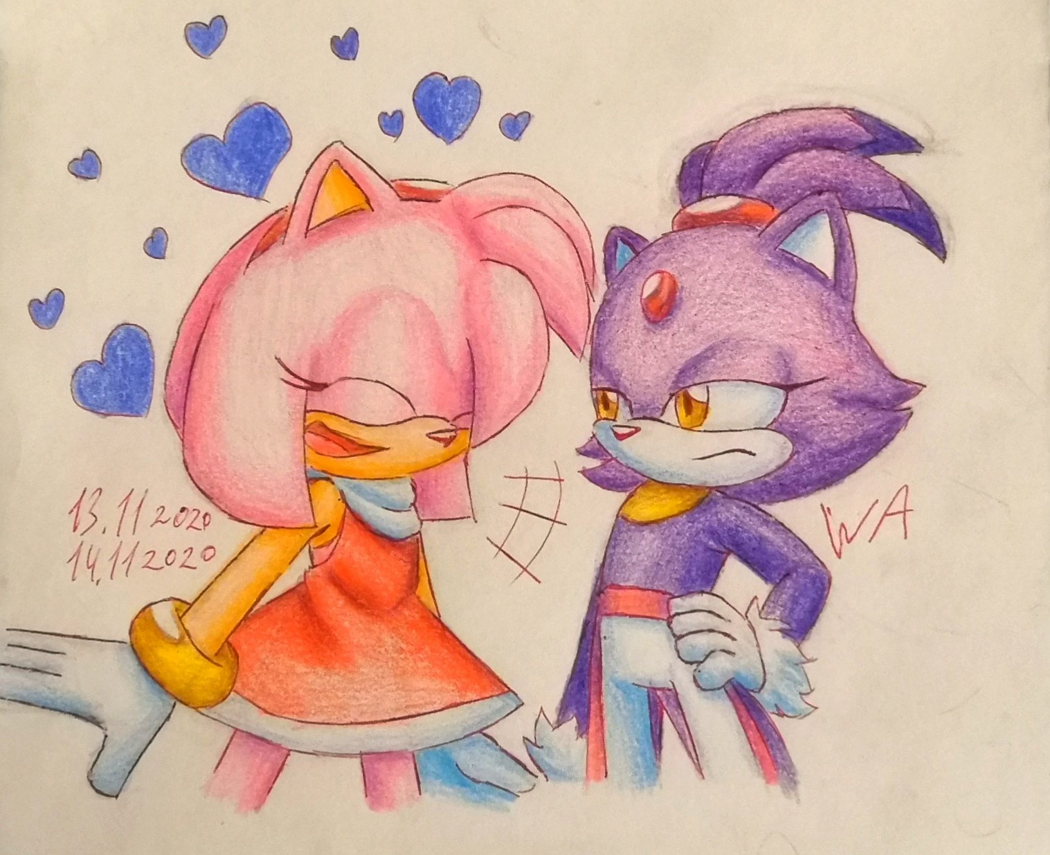 sonic and blaze kissing