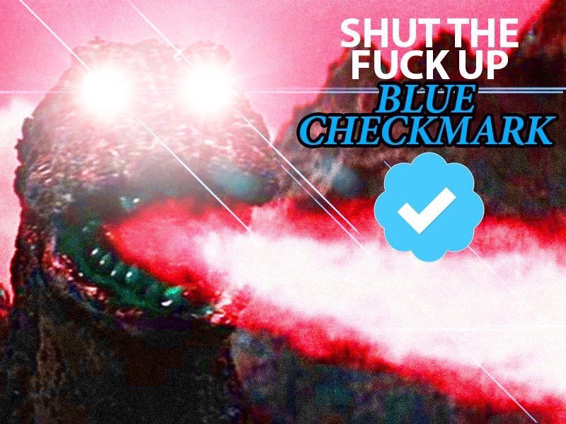 SHUT THE F--- ÚP BLUE CHECKMARK