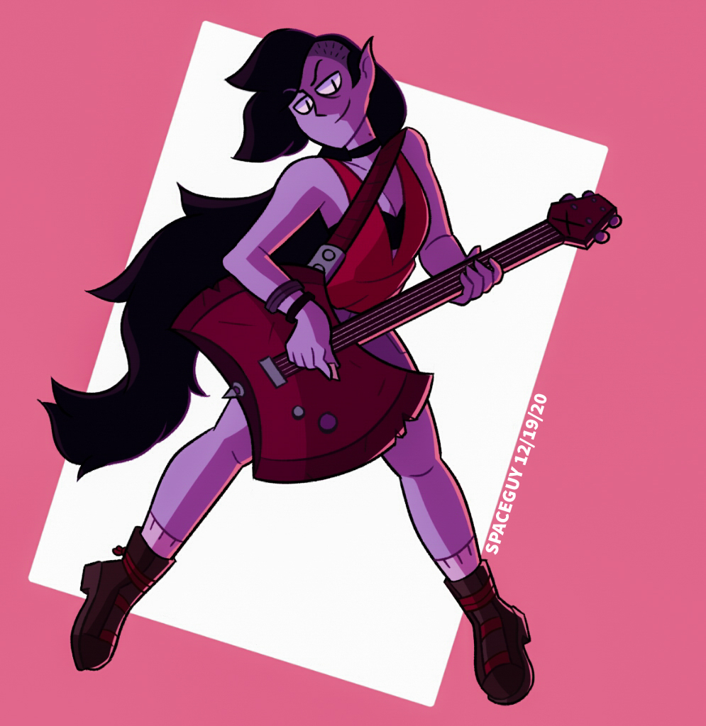 It is funny how the Glass People remembered nearly everything about Marceline's fight with Molto Larvo wrong, but they memorized Marceline's punk rock outfit in slavish detail... priorities, amirite?