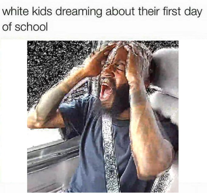 white kids dreaming about their first day of school