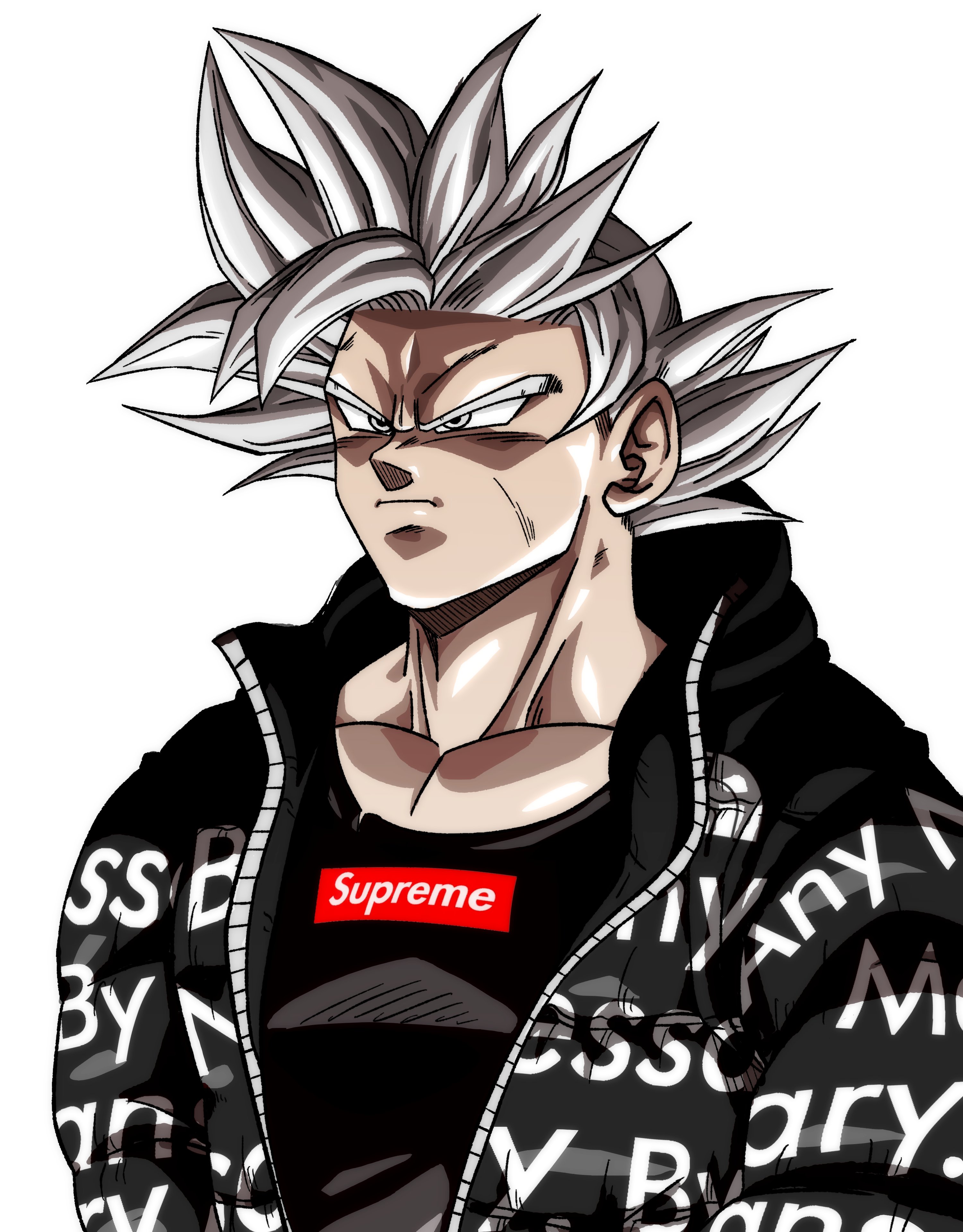 Goku in modern drip style meme