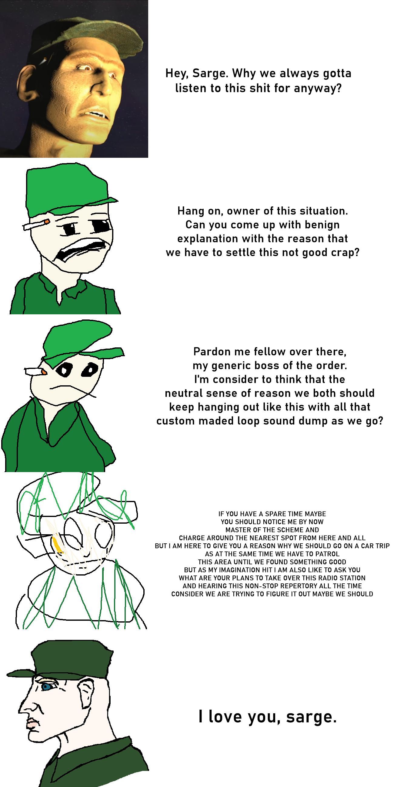 I love you sarge Starcraft Know Your Meme