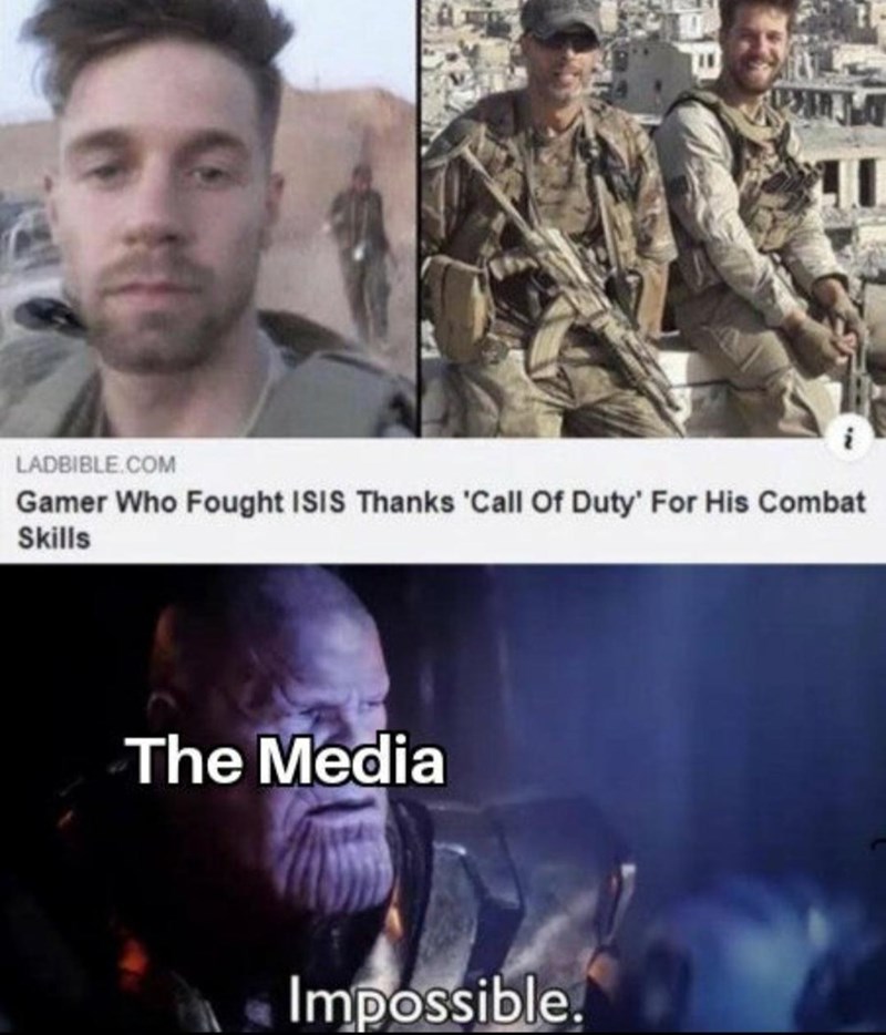 LADBIBLE.COM Gamer Who Fought ISIS Thanks 'Call Of Duty' For His Combat Skills The Media Impossible.