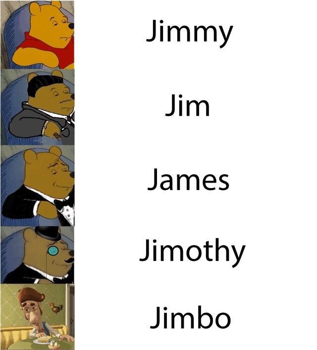 Jimmy Jim James Jimothy Jimbo