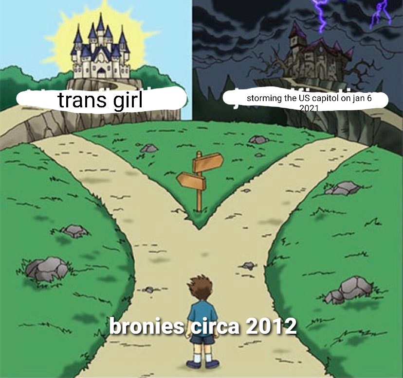 Fork In The Road Castle Meme Template