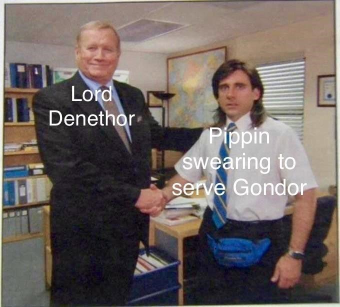 Lord Denethor Pippin swearing to serve Gondor