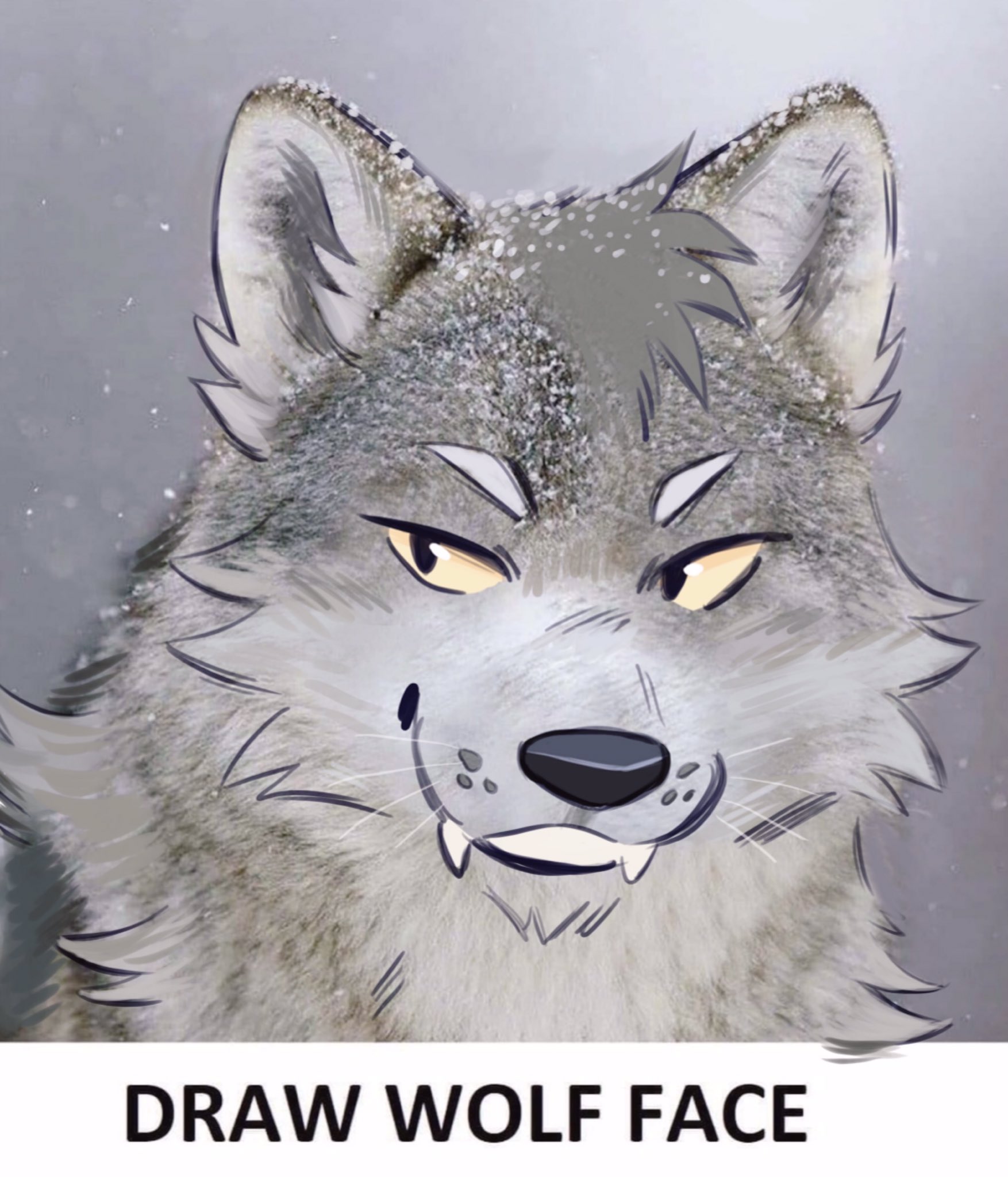 Draw wolf face meme — Weasyl