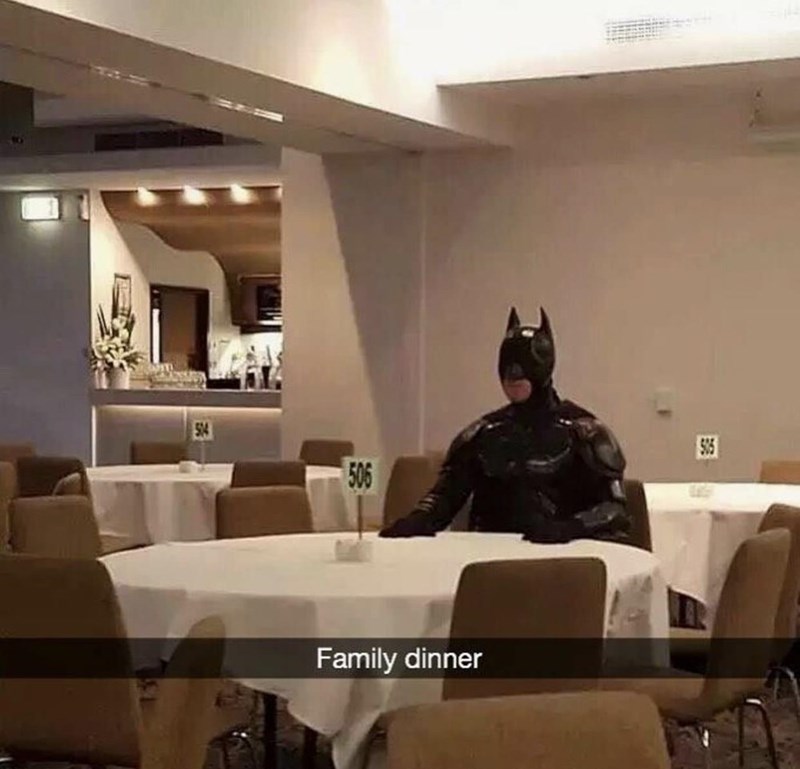 Even superheroes like to spend time with their families :) | Batman | Know  Your Meme