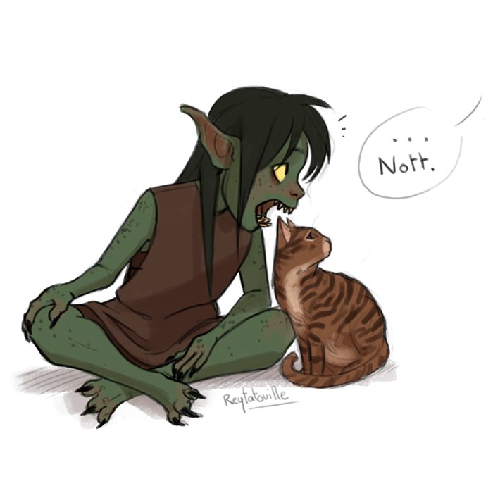 "A little thing while I let another rest a bit. Someone protect that poor cat. #CriticalRole #criticalrolefanart"
-Reytatouille