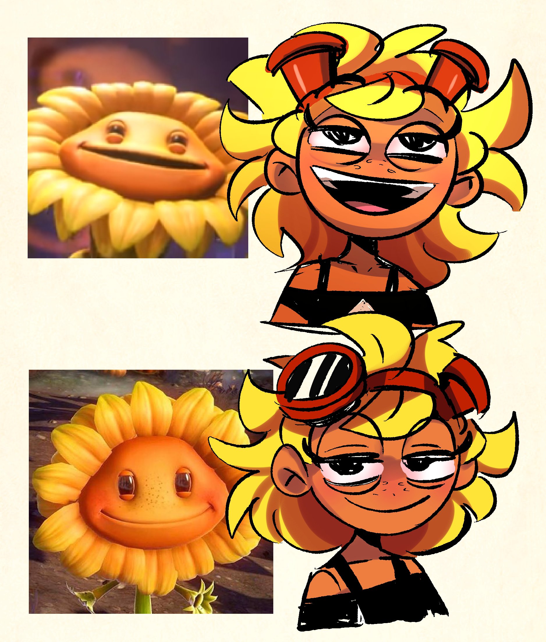 Why Does The Sunflower From Pvzgw2 Looks Like Shes Stoned Out Of Her Mind Plants Vs