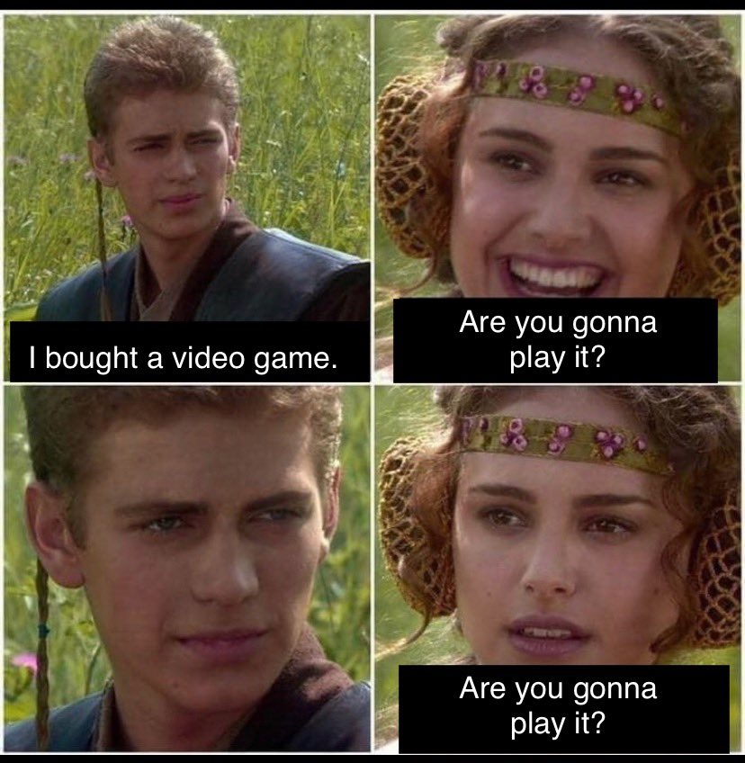 Are you gonna play it? I bought a video game. Are you gonna play it?