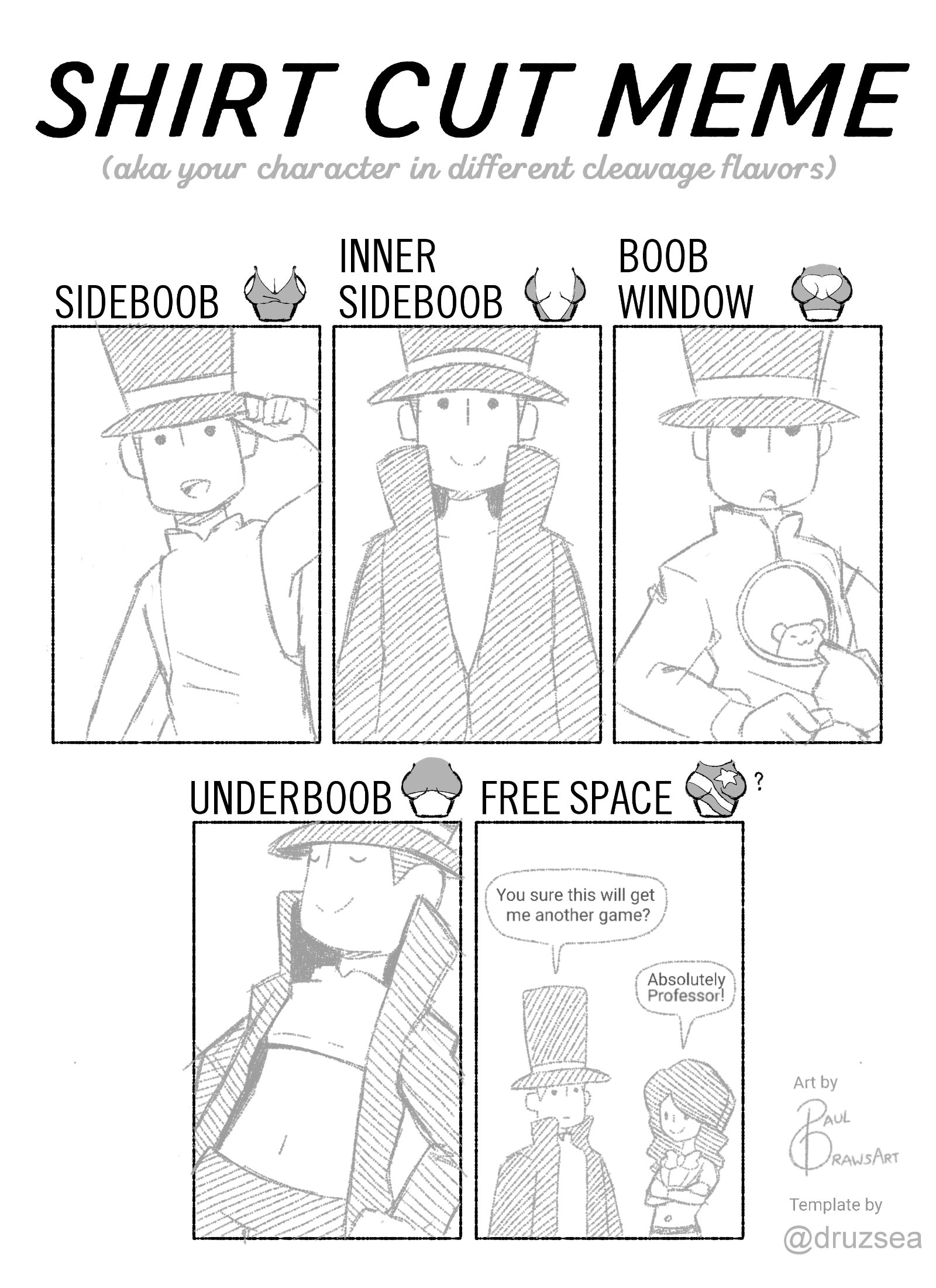 Professor Layton Shirt Cut Meme, Shirt Cut Meme