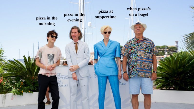 pizza in the evening pizza at suppertime when pizza's on a bagel pizza in the morning 74 FESTIVA INTERNA 06 17 JUILLET FE IN 17 DILLET