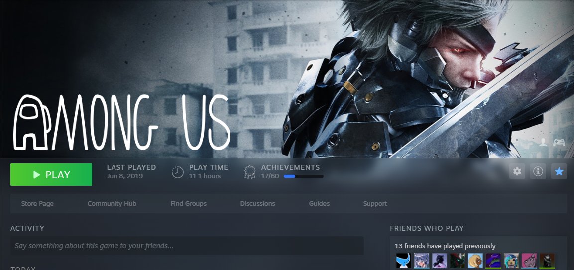 Among Us, Steam Custom Game Logo and Background