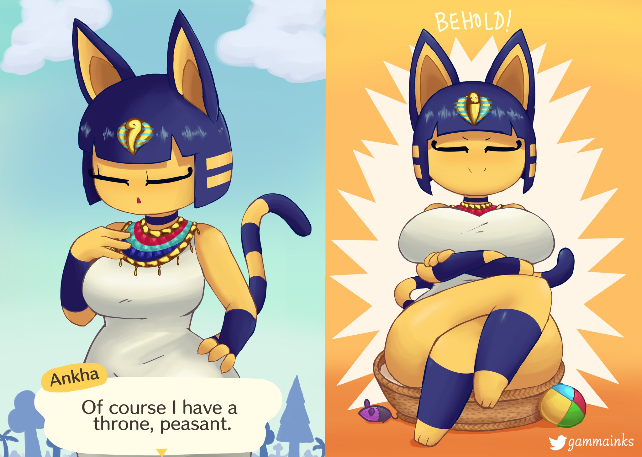 BEHOLD! Ankha Of course I have a throne, peasant. gammainks