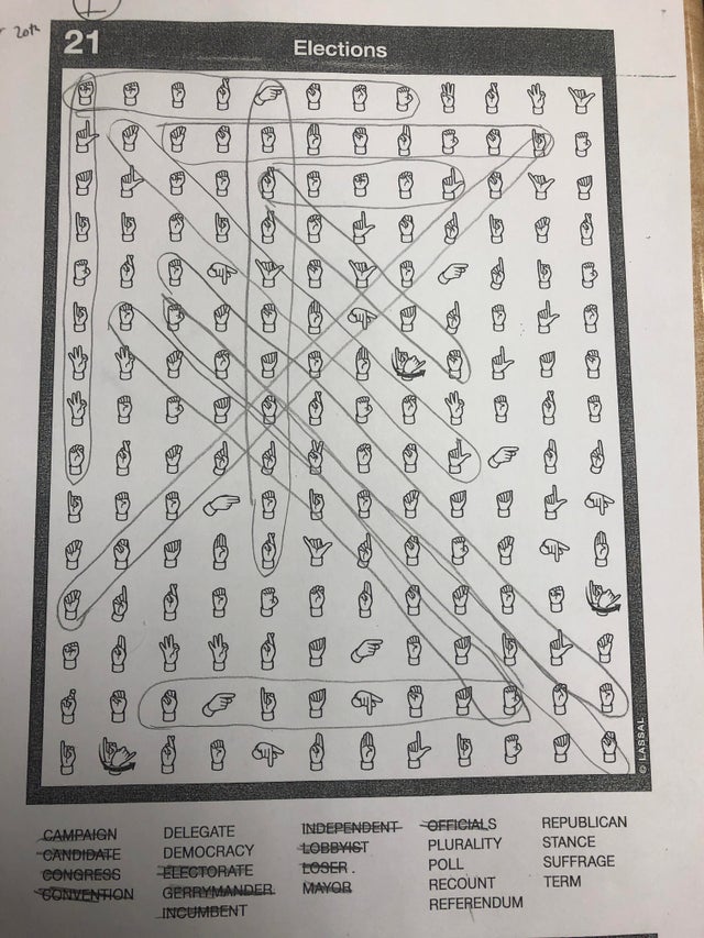 An ASL Word Search Mildly Interesting Know Your Meme