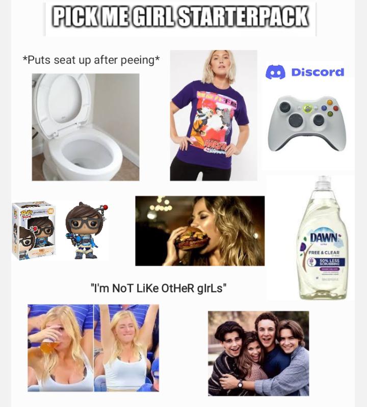 Pick Me Girl Starterpack Rstarterpacks Starter Packs Know Your Meme 