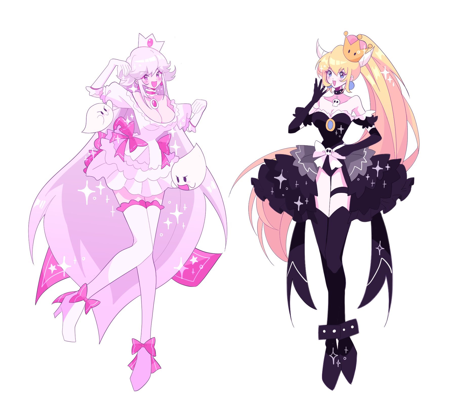 magical girls booette and bowsette!👑✨, Peachette / Super Crown