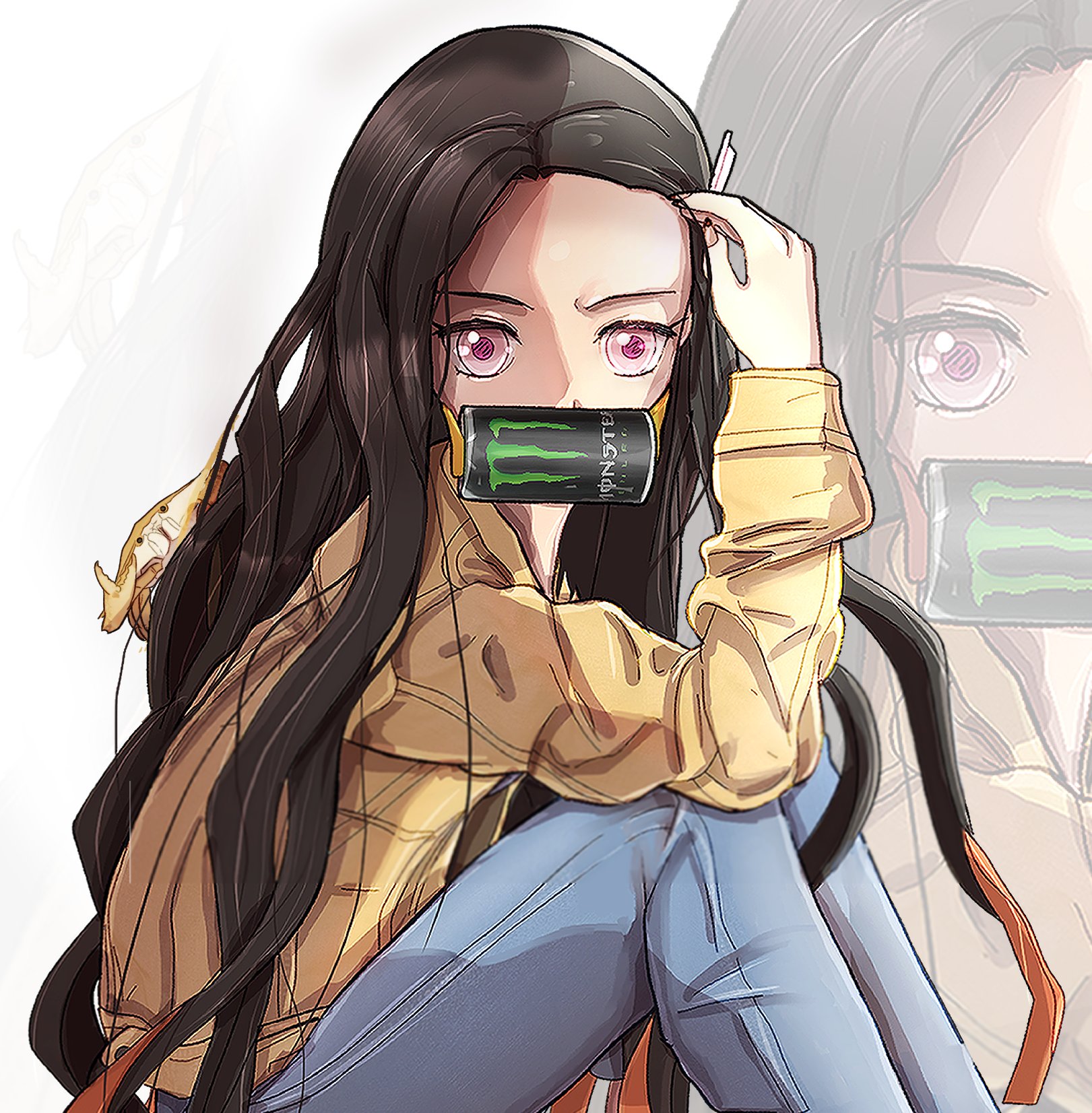 Casual Nezuko by @yoracrab