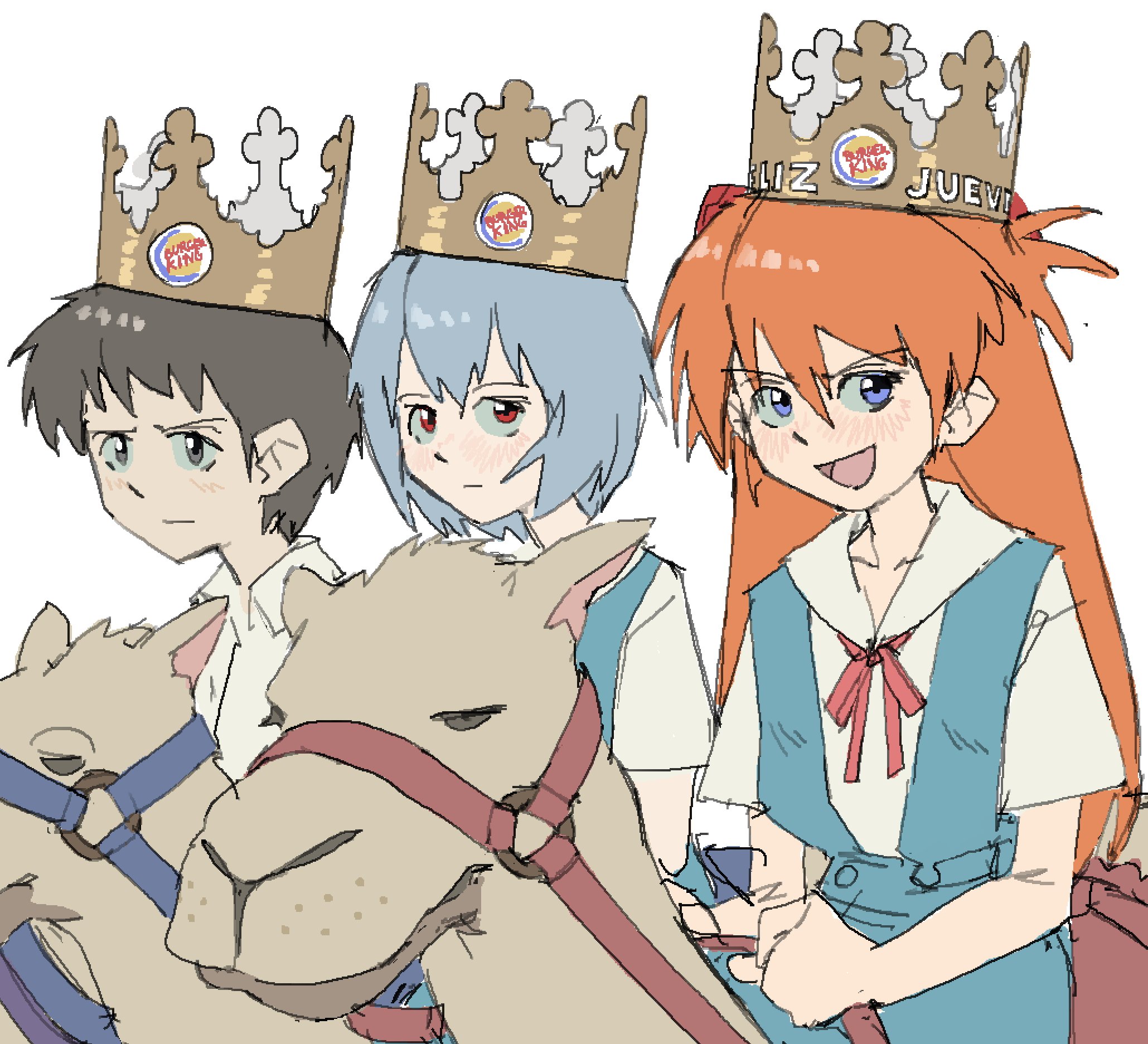 Asuka Burger King (GIF process & doodle piece) : r/evangelion