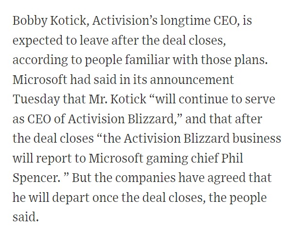 CEO Bobby Kotick Is Leaving As Microsoft/Xbox Acquisition of