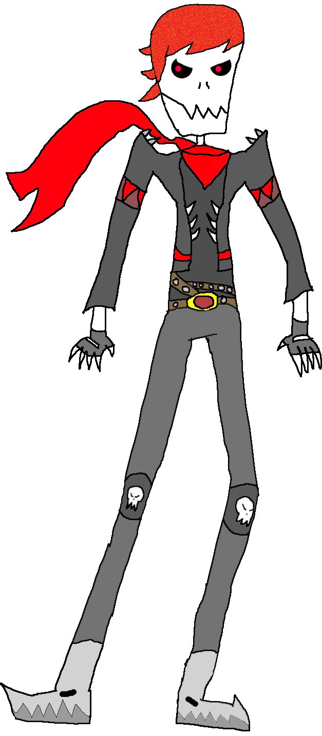 Art by Me
"Sauce":https://www.deviantart.com/thetruemrnobody/art/Helluva-Boss-OC-Axel-903259668

(Other bits of trivia)
That hair he has is his made from aura.
He is based on Ghost Rider, Keith Raven from Wild Riders, and Lewis from Mystery Skulls.
He is taller than Verosika, but shorter than Vortex.
His voice would be Mark Hamill.