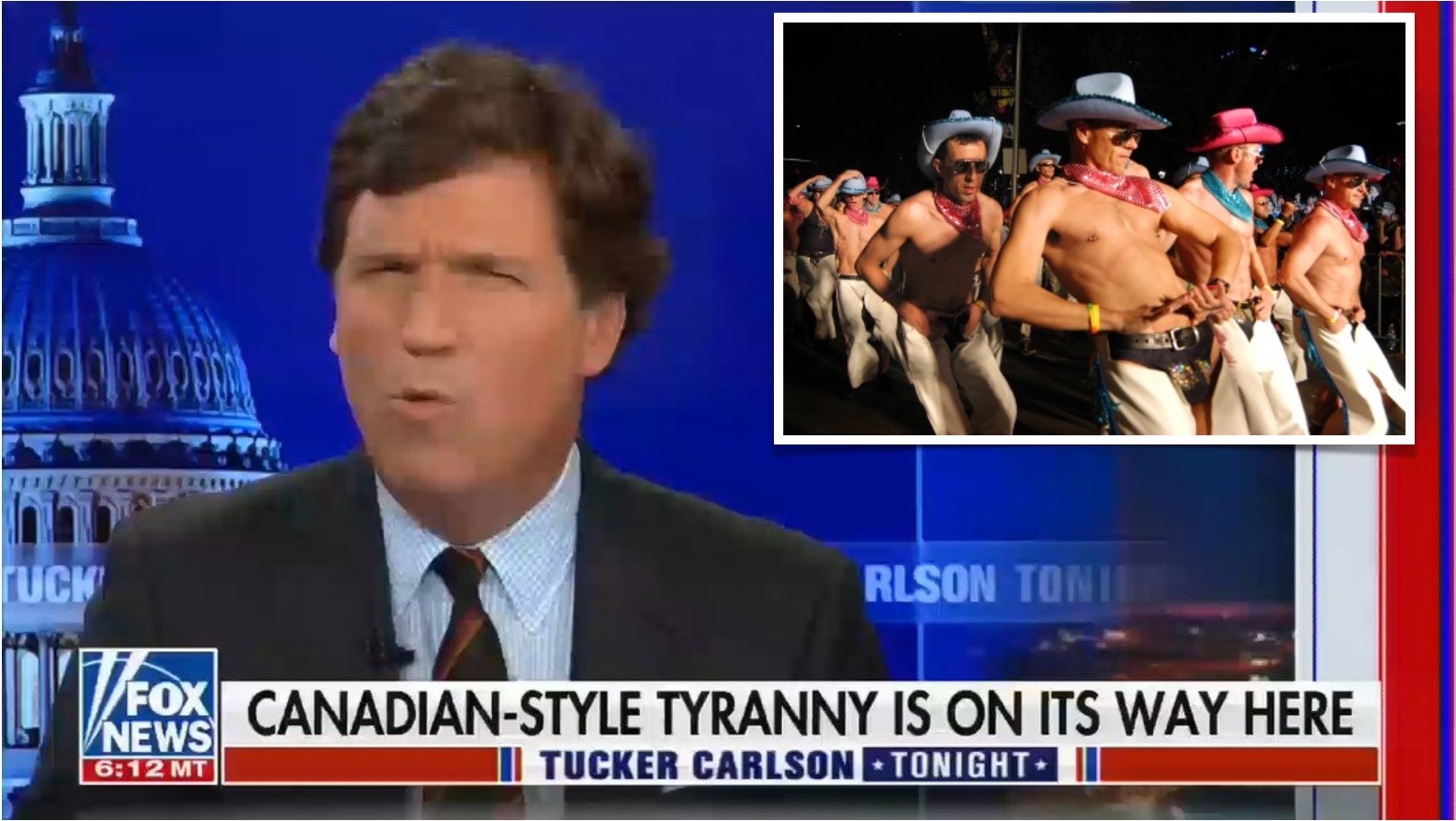 F--- RLSON TONII KFOX CANADIAN-STYLE TYRANNY IS ON ITS WAY HERE NEWS 6:12 MT III TUCKER CARLSON TONIGHT