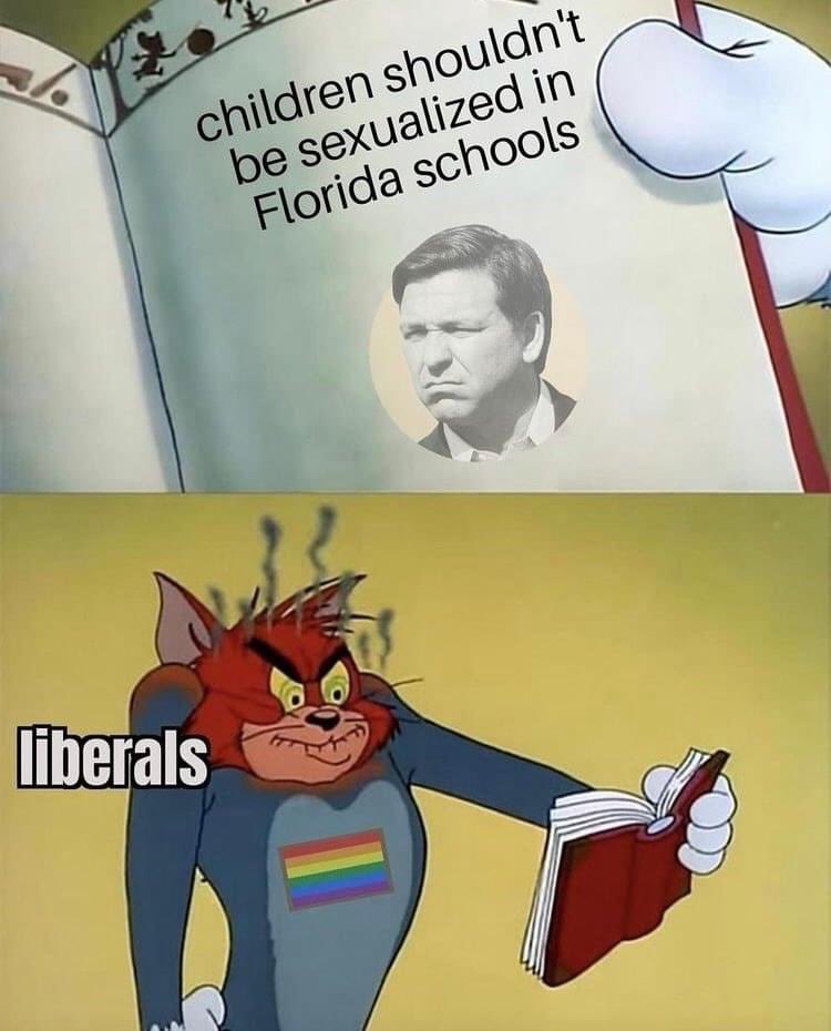 children shouldn't be sexualized in Florida schools liberals