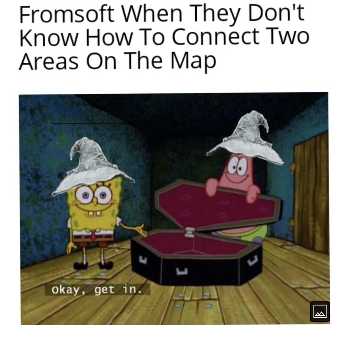 Fromsoft When They Don't Know How To Connect Two Areas On The Map okay, get in.