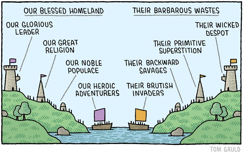 Original Cartoon Our Blessed Homeland Their Barbarous Wastes Know 