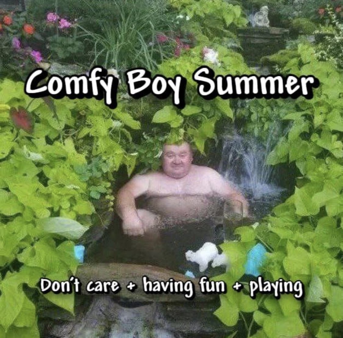 Comfy Boy Summer Don't care having fun playing +