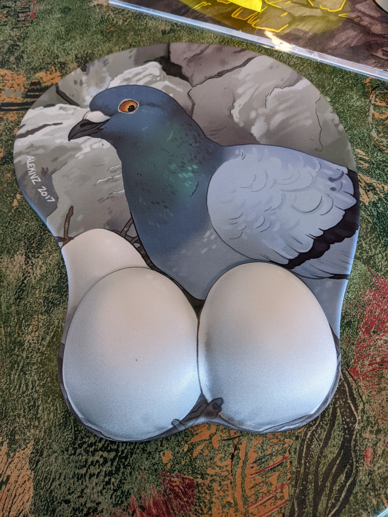 Pigeon and Eggs Oppai Mousepad Oppai Mouse Pads Know Your Meme