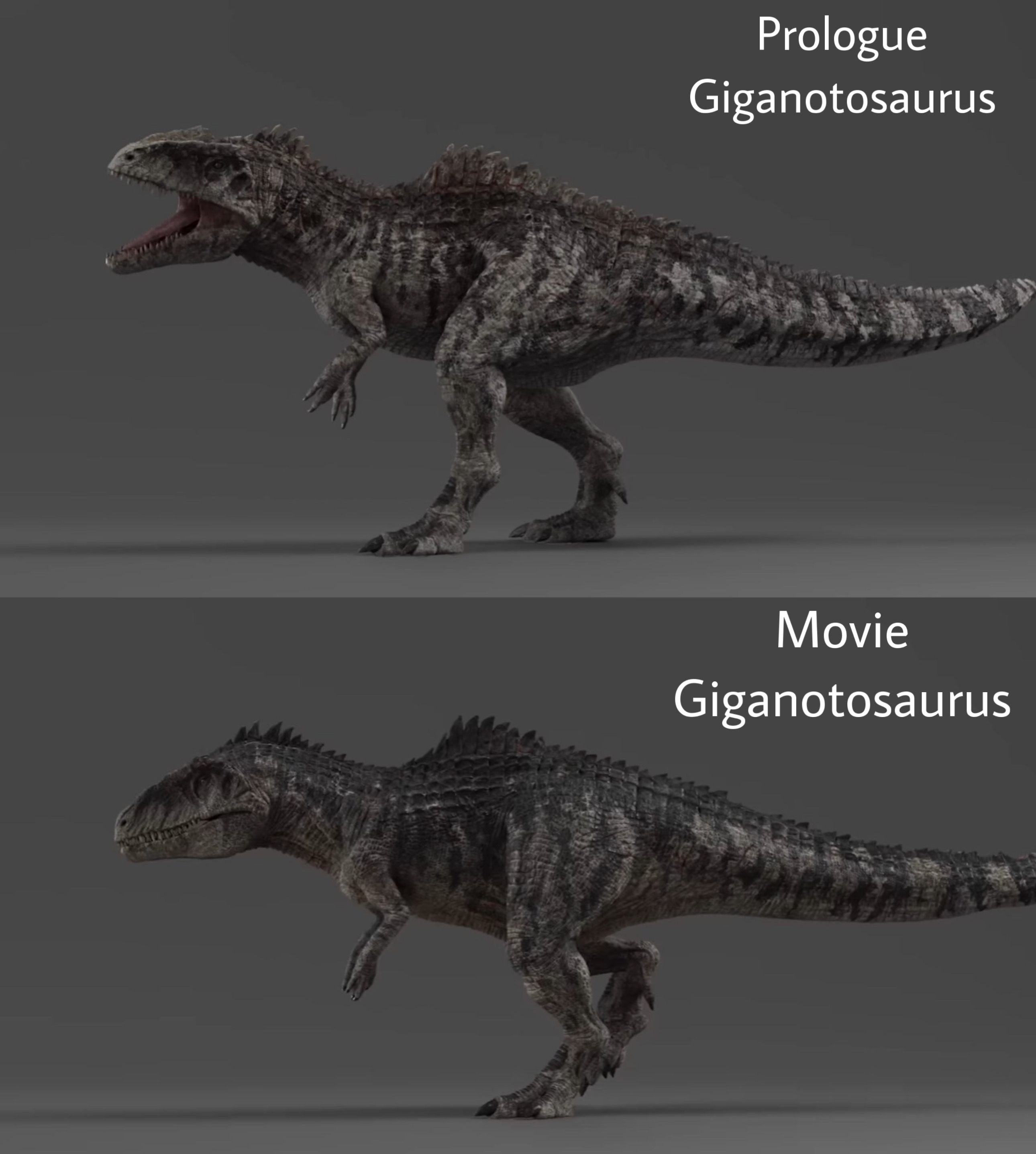Jurassic World Giganotosaurus Model Comparison Jurassic Park Know 