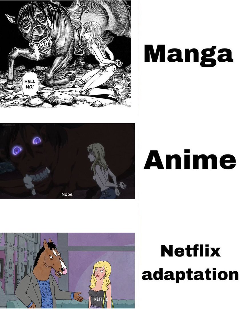 HELL NO! TW XXX XXX. Nope. NETFLIX Manga Anime Netflix adaptation