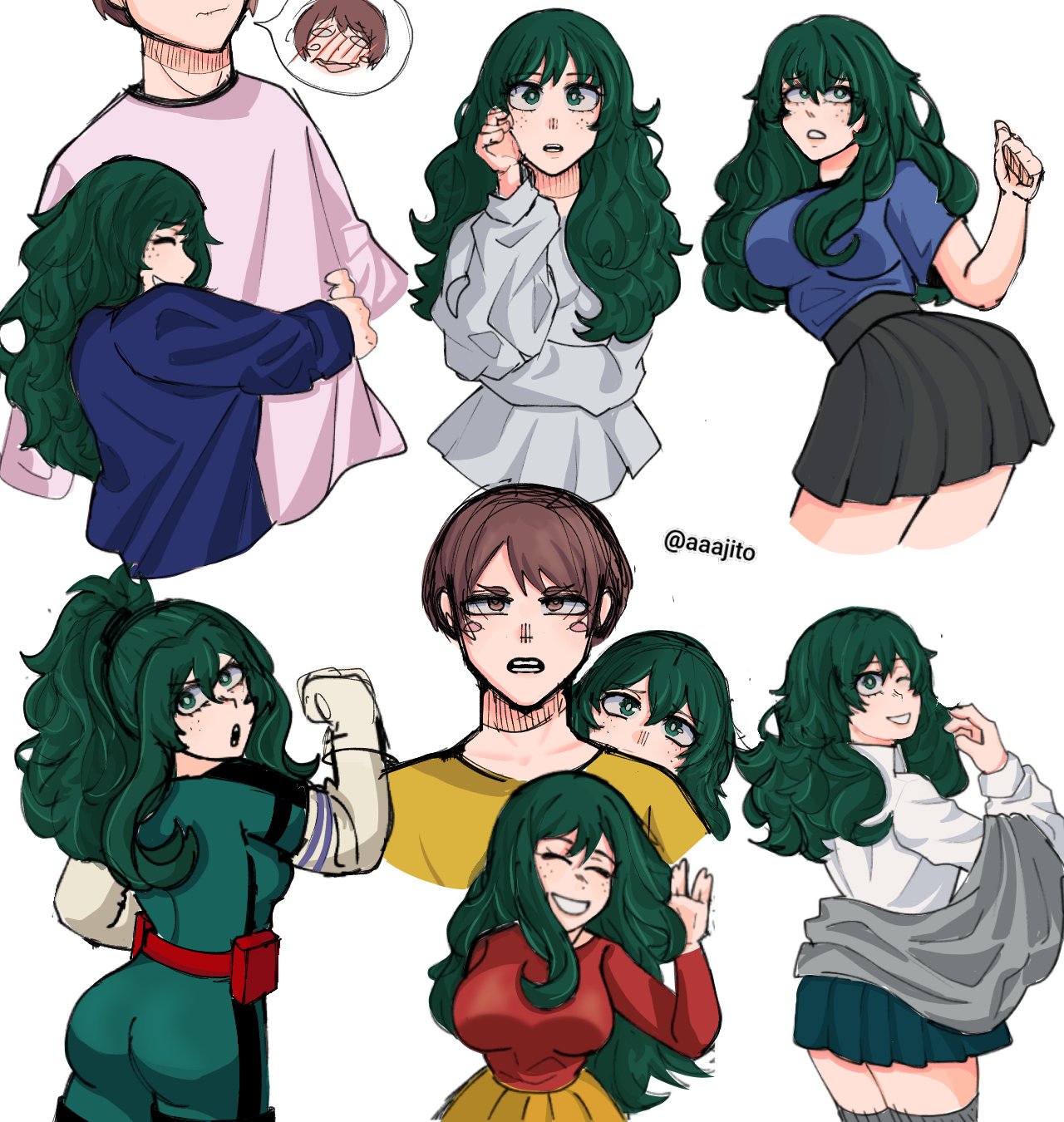 Rule 63 Izuku (and some Ochako), Rule 63