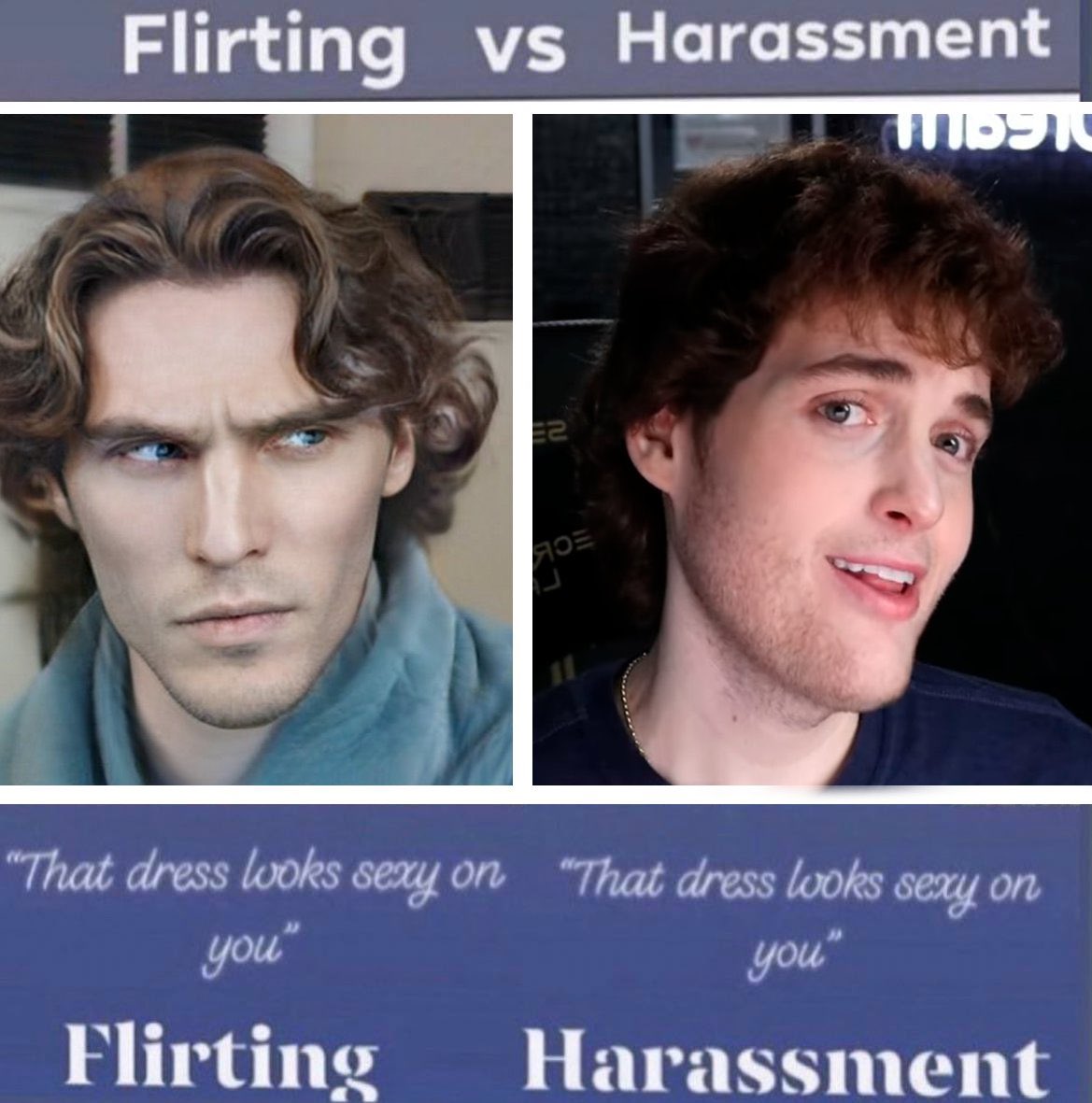 Flirting Vs Harassment Chad Jerma Vs Dream Flirting Vs Harassment Know Your Meme 3349